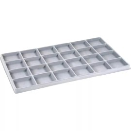 FindingKing 2 Grey Flocked 24 Compartment Display Tray Inserts