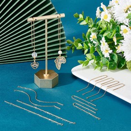 UNICRAFTALE 20pcs Golden Stainless Steel Ear Threads Earrings 109mm Long String Ear Threads with Loops Drop Earring Threader Jewelry Finding for Jewelry Making