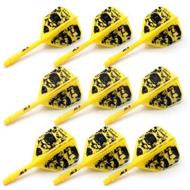 CUESOUL 3 Sets Integrated Dart Shafts & Flights, Dart Shaft Length 21mm/28mm/33mm with Exclusive Pattern Design