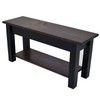 Red Mahogany and Black Bench with Shelf (36)