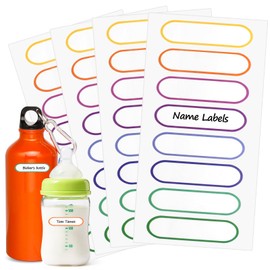 Jactales Waterproof Name Labels for Kids Child - Self-Laminating,Dishwasher Safe Name Stickers for Daycare,School Supplies,Toddler Baby Bottles,Sippy Cups,Travel Size Water Bottles - Washable,136 PCS.