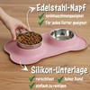 KaraLuna Bowl Mat with Stainless Steel Bowls for Cats and