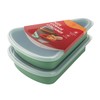 KEVJES 2-Pack Reusable Silicone Leftover Pizza Slice Storage Container with