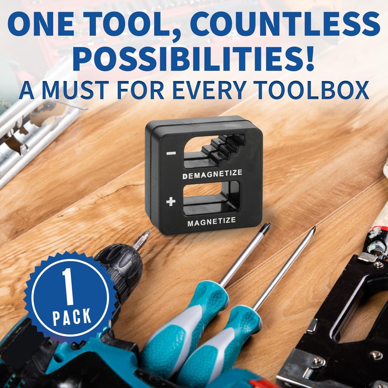 MeasuPro Demagnetizer and Magnetizer for Screwdrivers Tips, Bits, and Small