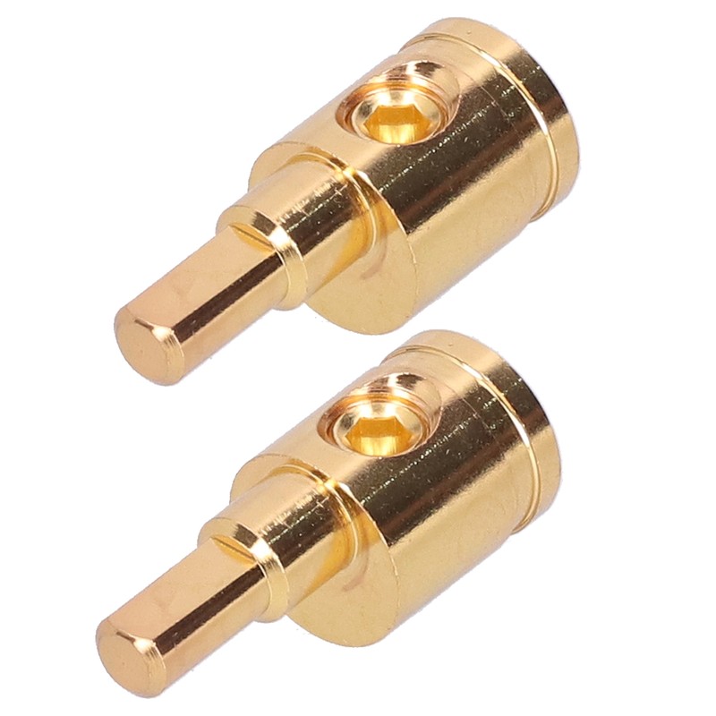 2pcs 0GA Wire Reducer Terminal Connector Pure Copper Gold Plated