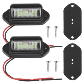 SING F LTD 2PCS LED License Plate Light 12V-24V Waterproof Number Plate Lamp for Trucks Off Road Vehicles Trailers Motorcycles Trucks Buses Ships