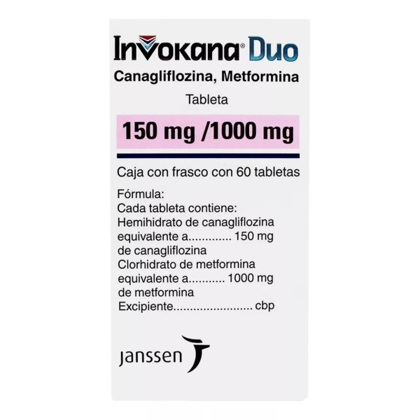 Janssen-Cilag Invokana Duo 150 Mg / 1000 Mg Caja Con 60 Tabletas