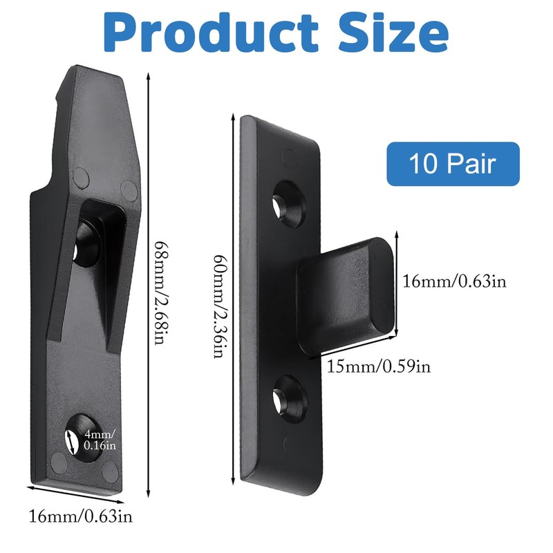 Bath Panel Clips 10 Pairs, Plinth Clips Kickboard Clips Drop