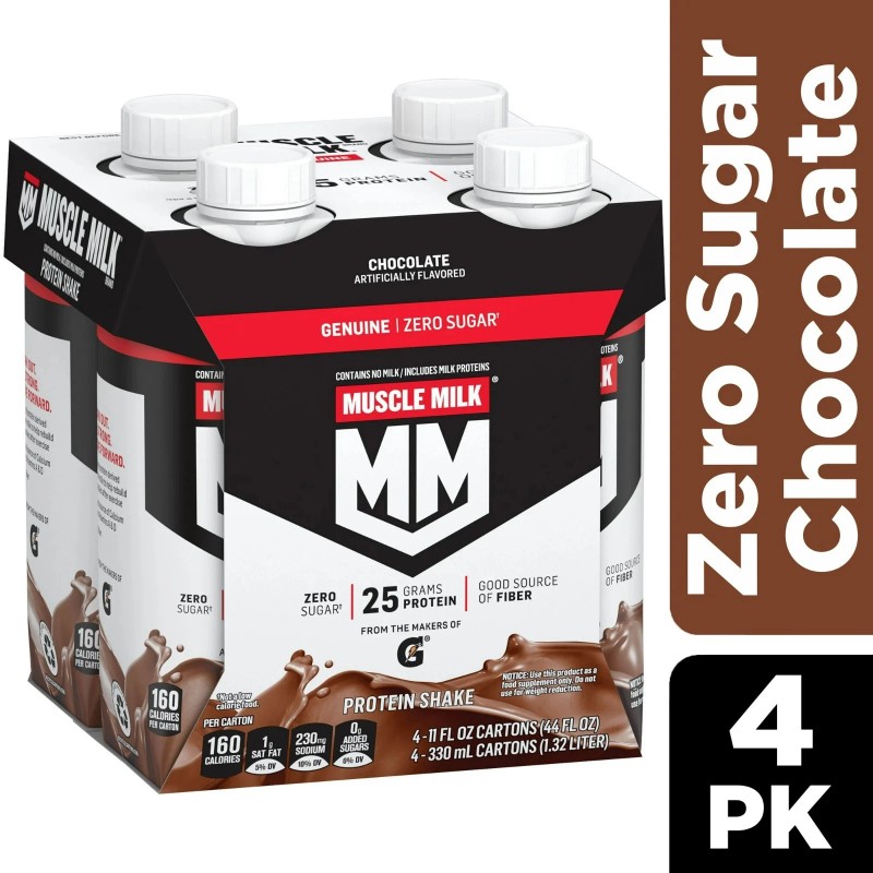 Muscle Milk Genuine Protein Shake, Chocolate, 11 Fl Oz Carton,