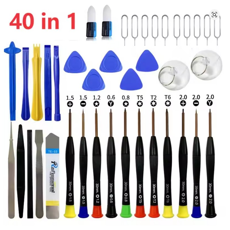 40-in-1 Mobile Phone Repair Tool Kit – Screwdriver, Spudger &