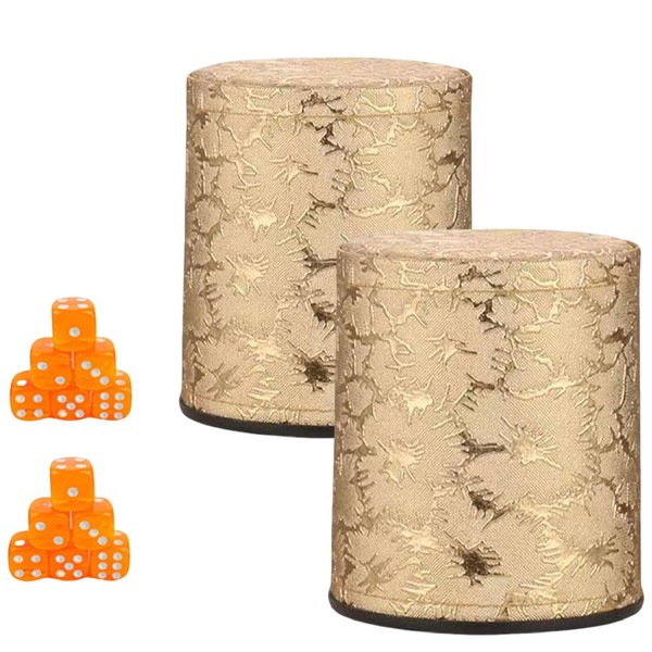 Dice Cups Fashion Dice Storage Containers， Leather Dice Cup for