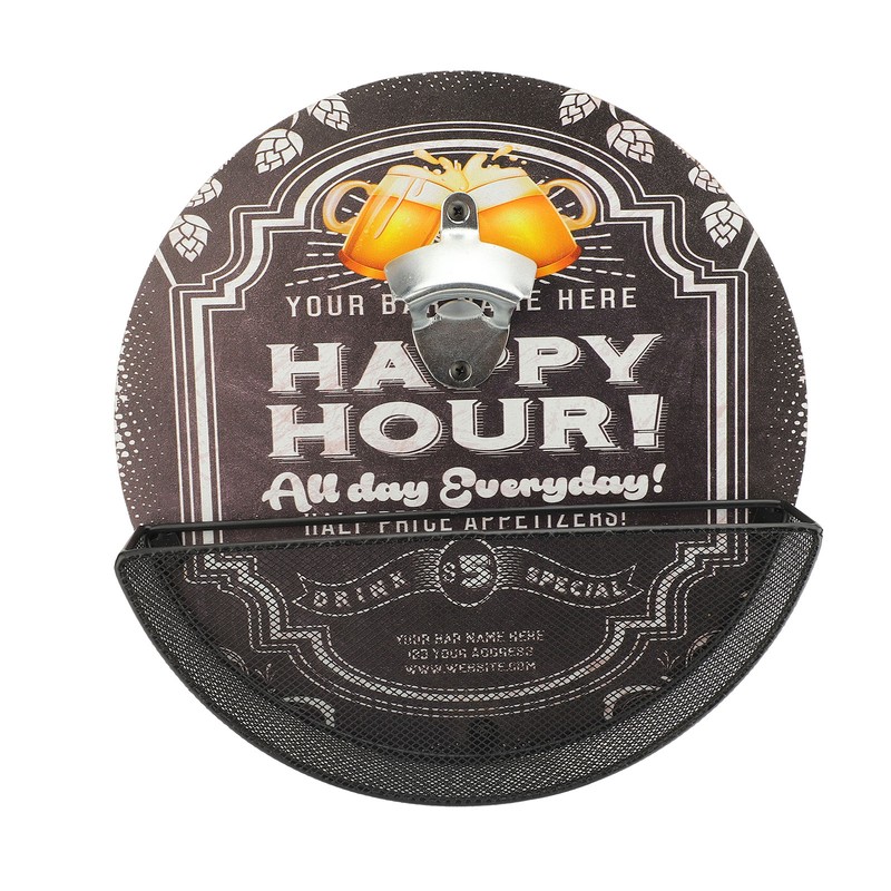 Wall Bottle Opener and Catcher Retro Design Decorative Beer Bottle