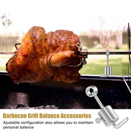 yotutun Balance Weight for Barbecue Skewer, 286 g Stainless Steel Skewer Weight and Bearing for Rotisserie Skewer Weights Skewer Bars Stopper Weight for Grill Skewer Rotisserie