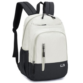 BAGZY Hand Luggage Backpack Aeroplane for Ryanair Hand Luggage 40 x 20 x 25 Small Backpack Lightweight Cabin Bag Daypack Travel Bag 20L Travel Backpack for Work College Women Men, Rice Black, Backpack