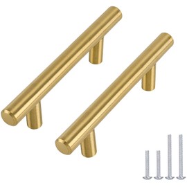 Goldenwarm LS201GD128 Kitchen Handles, Furniture Handles, Stainless Steel, 10 x 128 mm