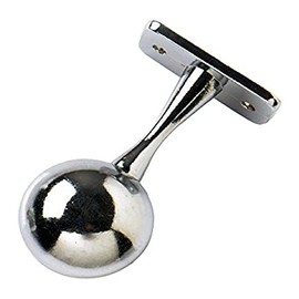 Merriway BH04421 (2 Pcs) Chrome Wardrobe Rod Rail End Supports Brackets, 25 mm (1 inch) - Pack of 2 Pieces