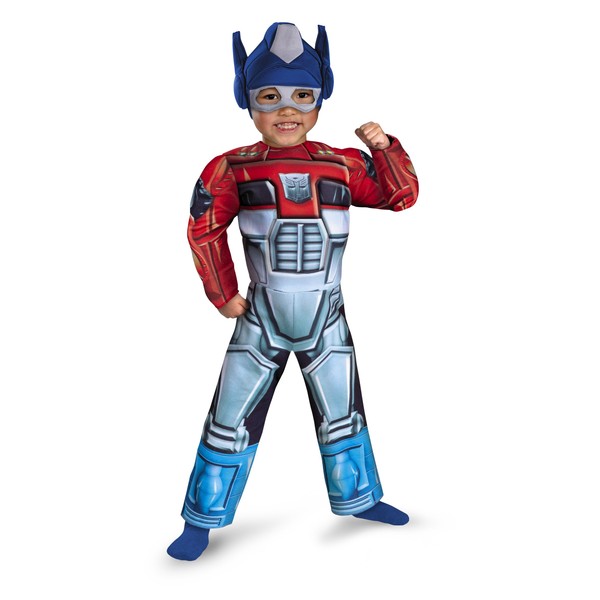 Optimus Prime Rescue Bot Toddler Muscle Costume, Red/Blue, Toddler Large