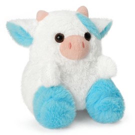 REUCLOTHIM Cow Plush Toy, Plush Pillow Cow Toy, Palm Cows Plush Stuffed Animal Toy, Cartoon Cute Cow Plush Toy,Blue..