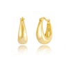 FASHGOOD 925 Sterling Silver Chunky Hoop Earrings for Women,14K Gold