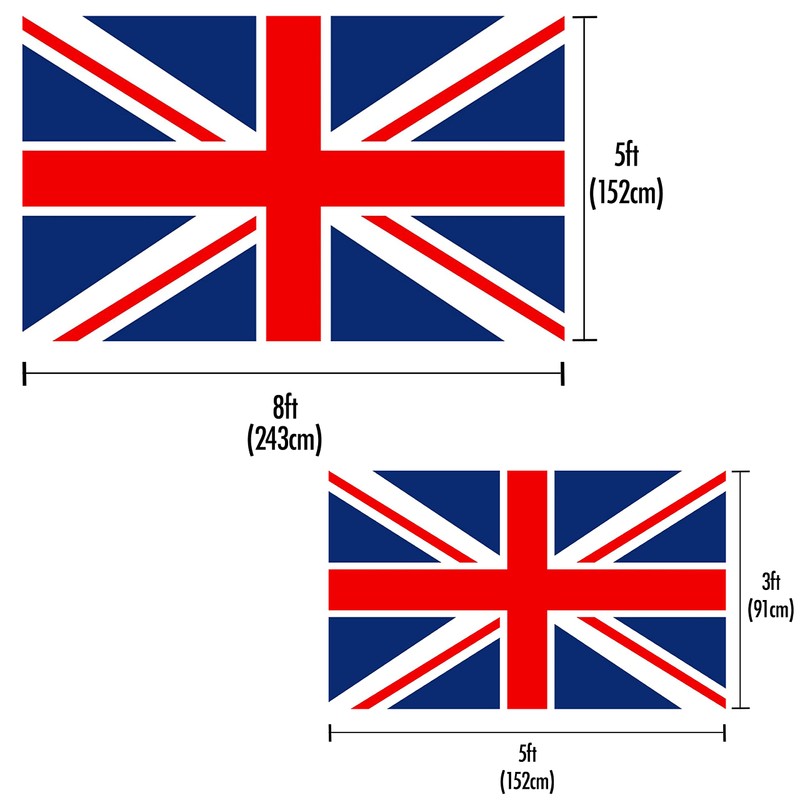 Giant 8ft x 5ft + 5ft x 3ft Union Jack