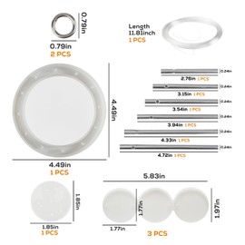 Temlum Moldes de resina de silicona para timbre de viento, kit de moldes de resina, con tubos de metal, molde de fundición de resina para decoración del hogar, suministros de manualidades de resina
