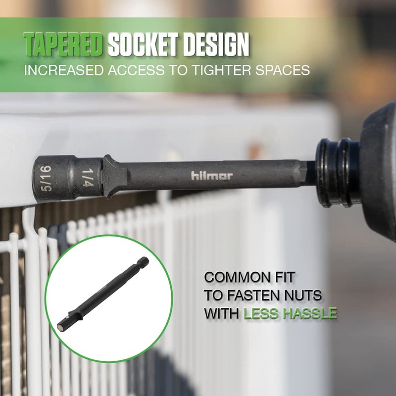 hilmor 4" 1/4 & 5/16 Reversible Magnetic Nut Driver, 3-Pack