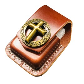 Leather Lighter Case, Flip top Leather Lighter Pouch, Holder Case with Pocket Belt Loop,Handmade