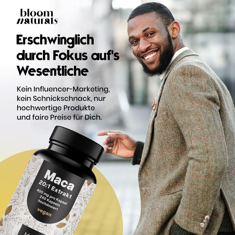 Maca Capsules High Dose - 240 Capsules - Maca 20:1
