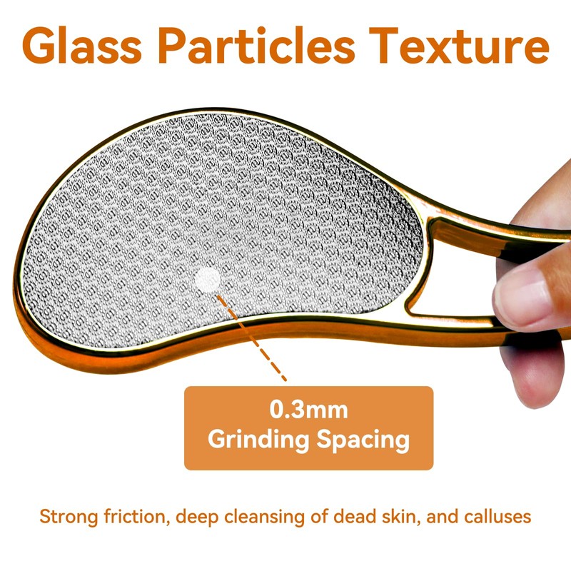 Glass Foot File, Crystal Glass Callus Remover Foot Scrubber and