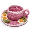 Koyama 6001002 Craft Kit, Crochet Flowers, Knit Tea Cup, Chamomile,