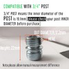 12 Piece Small Threaded Pole Connectors Compatible with Little 3/4"