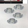 MIJOMA Set of 4 Stainless Steel Egg Cups, Matte Silver,
