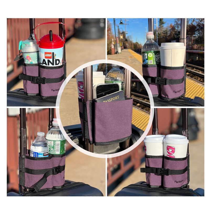 Luggage Cup Holder Attachment – Hands-Free Drink Carrier for Coffee