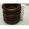 Homeelabador 45mm Wooden Curtain Hanging Ring hooks with Eyes (Brown