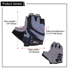 Cupimatch Fahrradhandschuhe, Fitnesshandschuhe für Damen und Herren, Mountainbike-Handschuhe, halbe Finger, für Fahrrad, Radfahrer, Motorrad