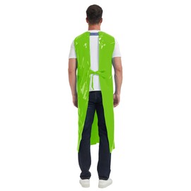 Nanxson Unisex Waterproof Apron Lightweight TPU Work Coat Work Apron for Kitchen, Industrial, Cleaning, Green