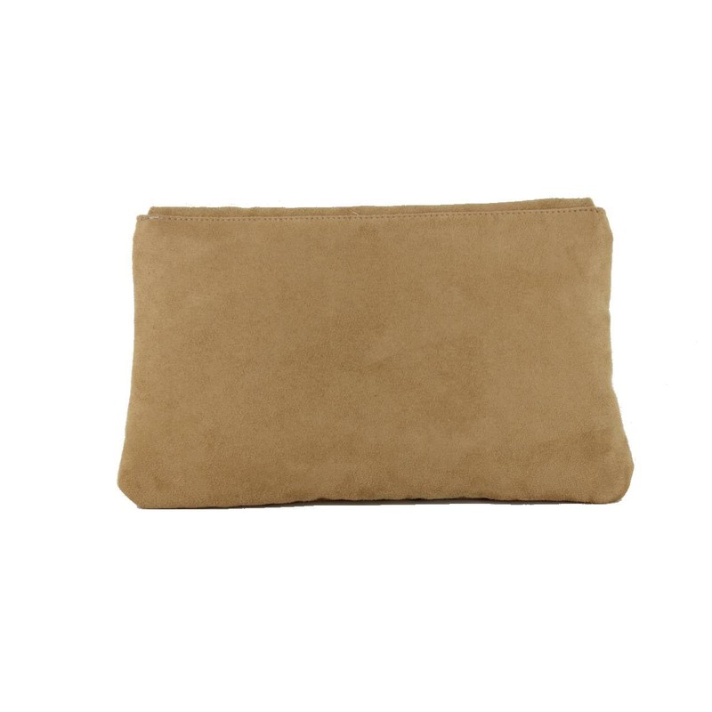 LONI Attractive Large Faux Suede Clutch Bag Shoulder Bag Wedding