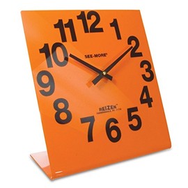 Reizen Giant View Clock- Orange Face