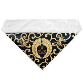 Triangular Ushiki Woven Down Wisteria 70s (Kyoto Size) Jodo Shinshu Honganji School (West) [Buddhist Article] (Navy Blue)