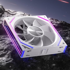 Asiahorse Dawn 120mm Case Fan, ARGB PWM 1850RPM/71CFM Airflow, Forward & Reverse Blade Design, Low Noise, Precision HDB Bearings High Performance UNI PC Fan Modular Daisy Chain