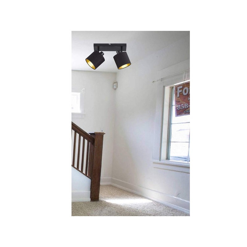 Reality Leuchten Tommy R80332079 Spotlight Bar Metal Black Matt Fabric