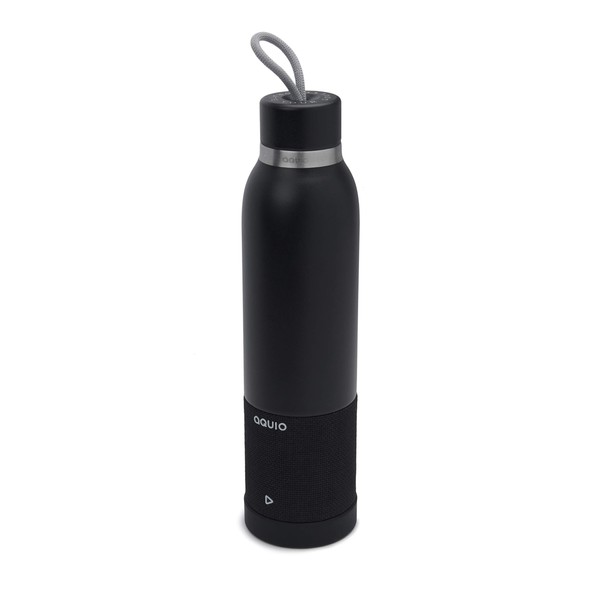 Aquio IBTB2BB Double-wall Steel Insulated Hydration Bottle with Rechargeable Bluetooth