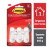 3M Command 17002-3ES 3 Ganchos Blancos Chicos