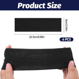 Yuomeaz 6PCS Workout Headbands for Women, Non-Slip Sweat Absorbing Yoga Headband, Cotton Breathable Gym Headband for Yoga Workout Exercise Running Sports