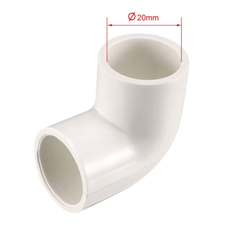 sourcing map 20mm Slip 90 Degree PVC Pipe Fitting Elbow