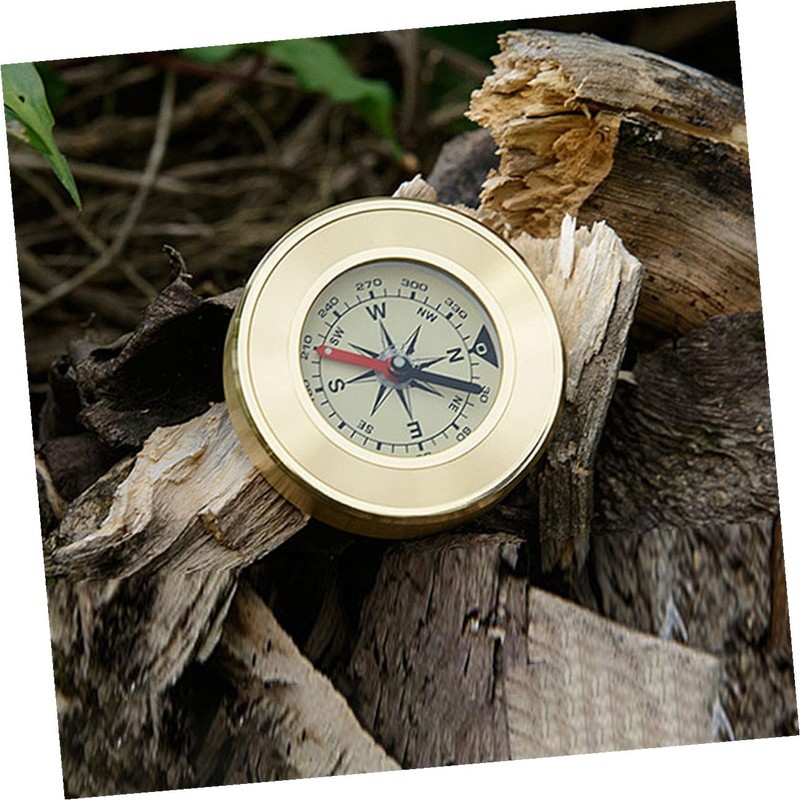 BESTOYARD Brass Hiking Compass Waterproof Pocket Style for Navigation with