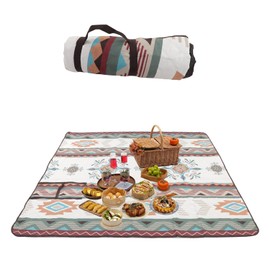 Buachois Alfombra de Camping, Tela Oxford 210D Gruesa, Impermeable, Lavable a máquina, Manta de Picnic, Manta de Playa y Picnic Lavable a máquina, más Acolchado Grueso Impermeable de Doble Capa(UN)