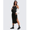 CRZ YOGA Women Butterluxe Sleeveless Tank Maternity Dress Split Ruched