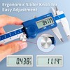 Dasqua Left-Handed Digital Caliper 0-8"/0-200mm Stainless Steel with LCD Screen,