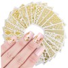 Baluue 3sets Girl Nail Stickers Women Nail Art Sticker Shiny